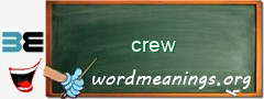 WordMeaning blackboard for crew